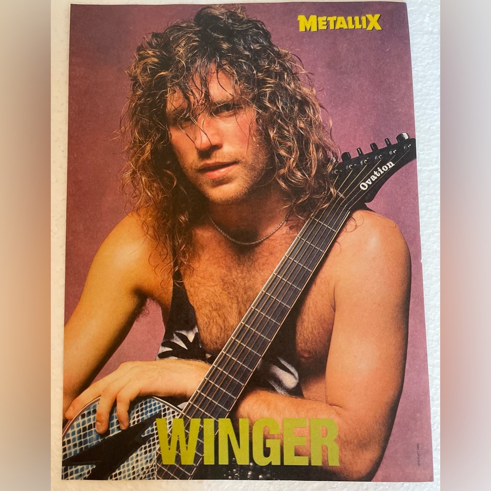Metallix pinup of Winger’s Kip Winger